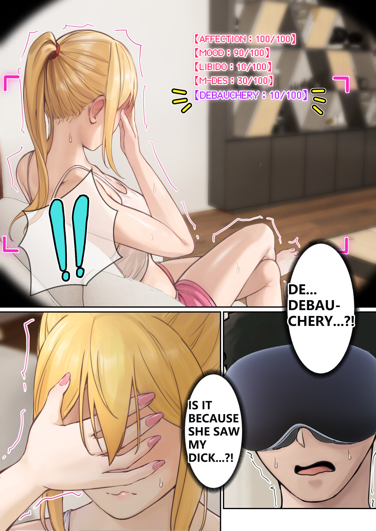 Hentai Manga Comic-My AR glasses can see various stats about my foster sister?!-Read-62